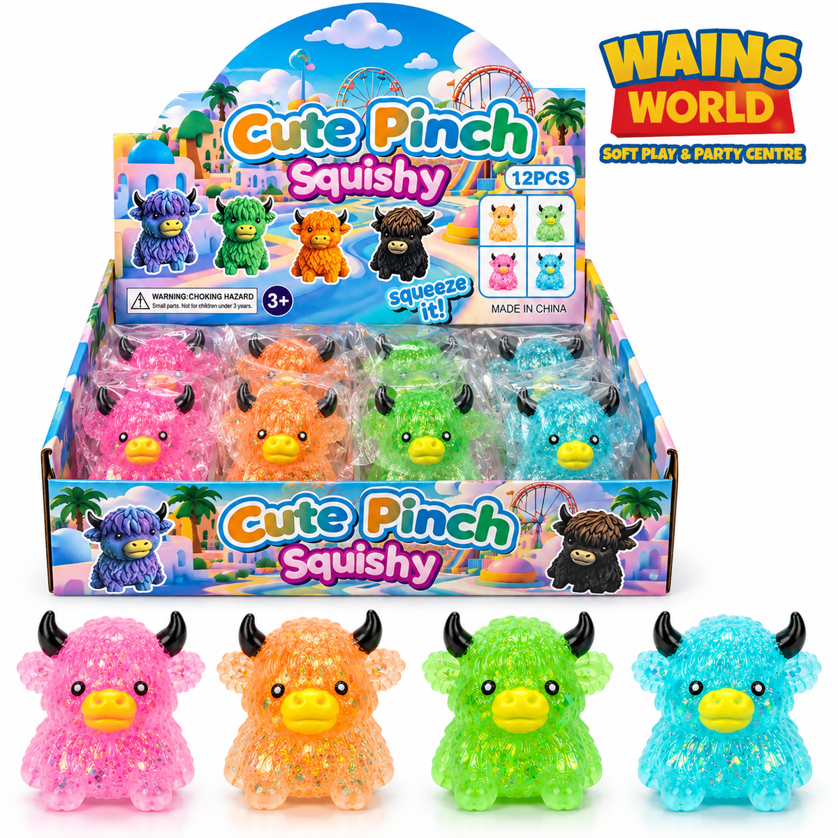 Cute Pinch Squishy sensory toys - mixed colours