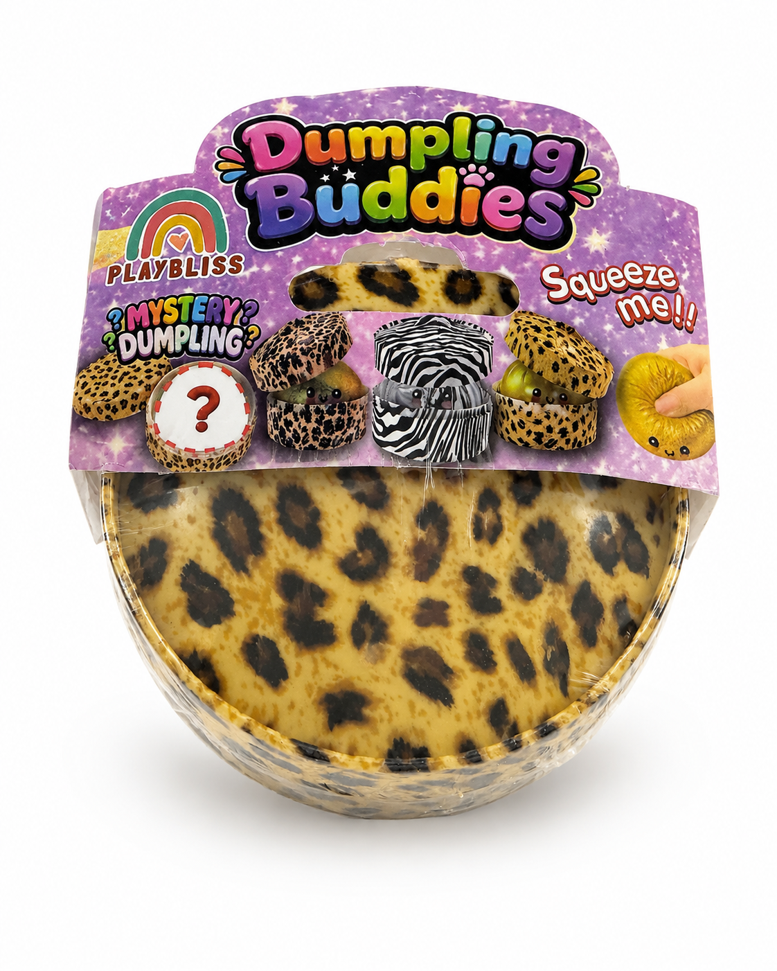 Leopard Dumpling Buddies Mystery Glitter Bao Bun Squishy
