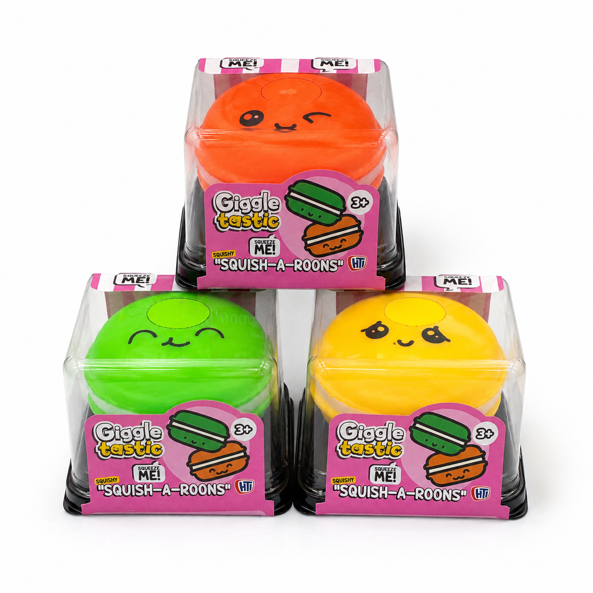Giggle Tastic Squish-A-Roons assorted macaron squishies