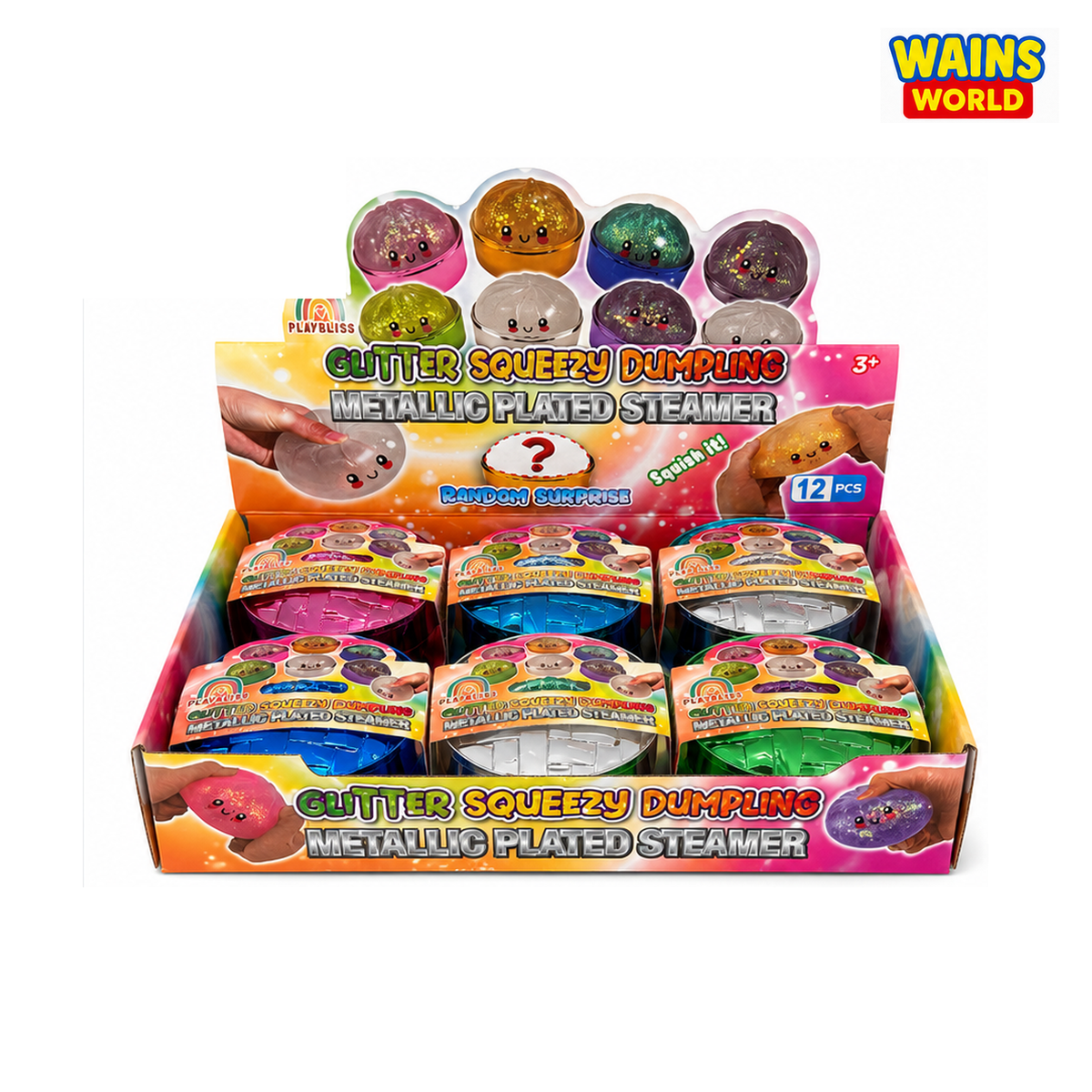 Glitter Squeezy Dumpling – Metallic Plated Steamer - Wains World