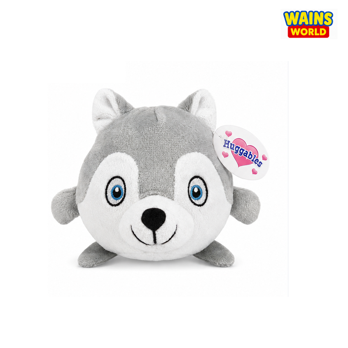 Huggables Grey Husky Plush Teddy - Wains World