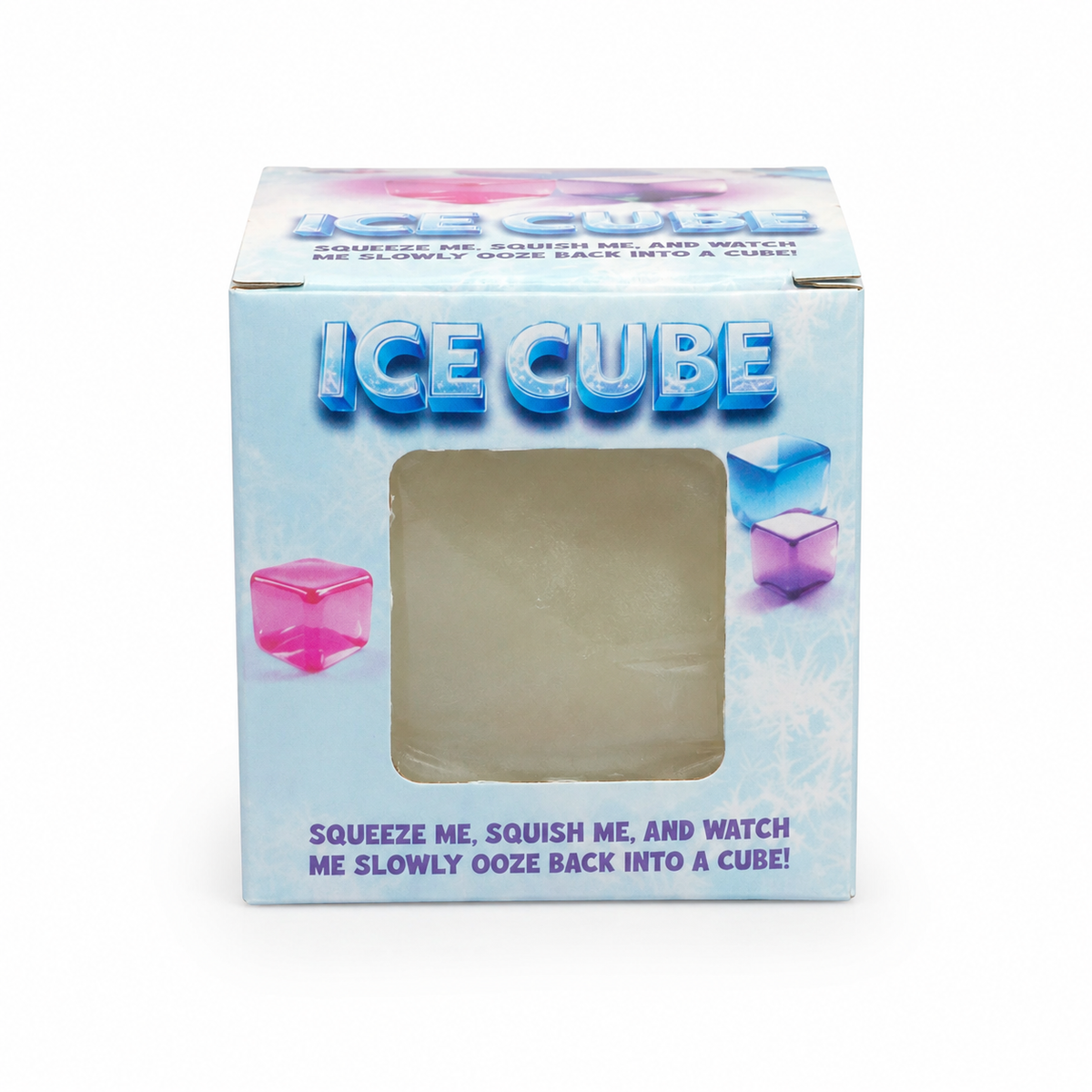 Clear Slow-Rising Ice Cube Squishy Sensory Toy