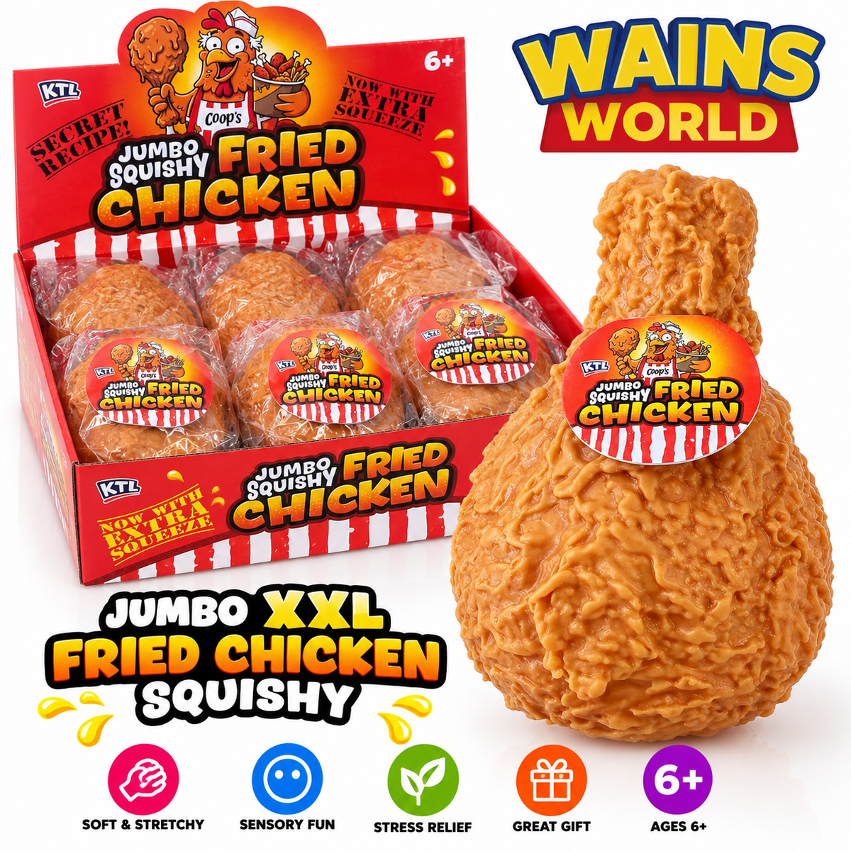 Jumbo XXL Fried Chicken Squishy