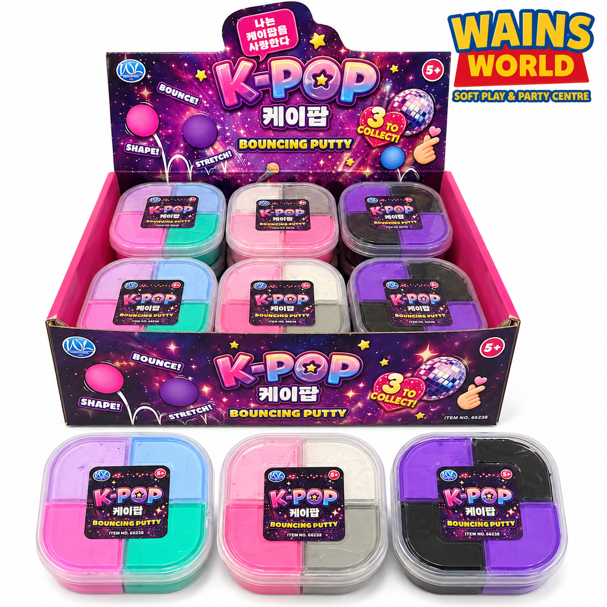K-POP Bouncing Putty assorted colours