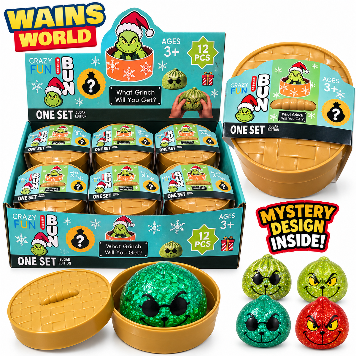 Large Grinch Mystery Squishy Sugar Edition
