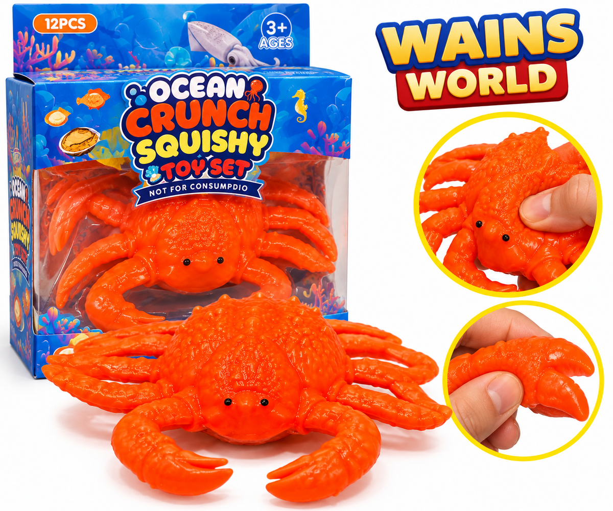 Ocean Crunch Squishy Crab Sensory Toy