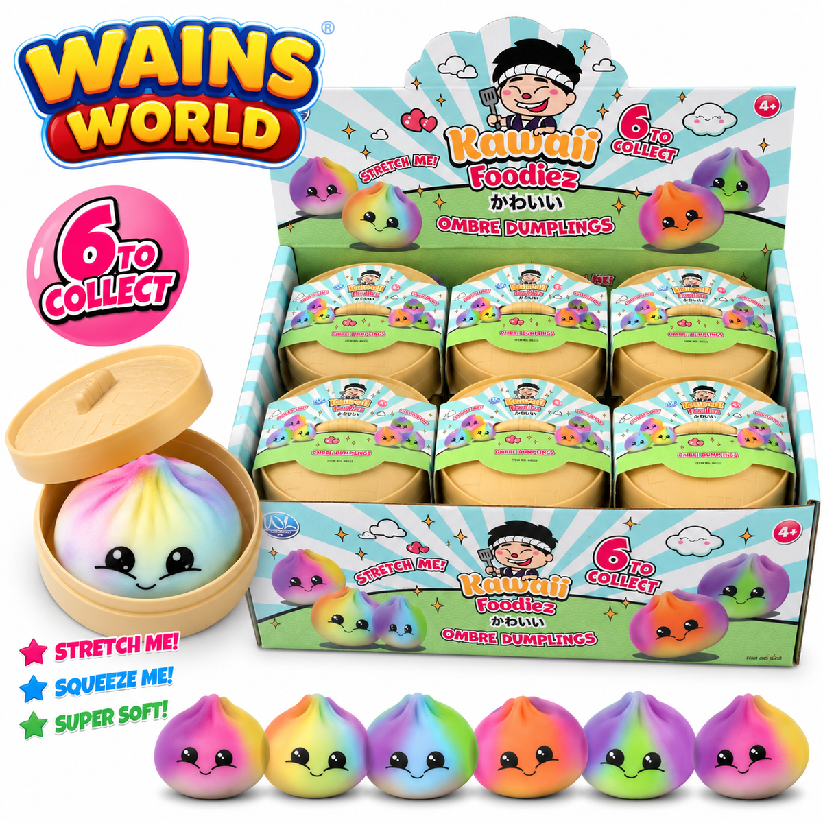 Kawaii Foodiez Ombre Dumplings mystery squishy sensory toy