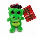 Scotland Nessie Plush Teddy Keychain on white background