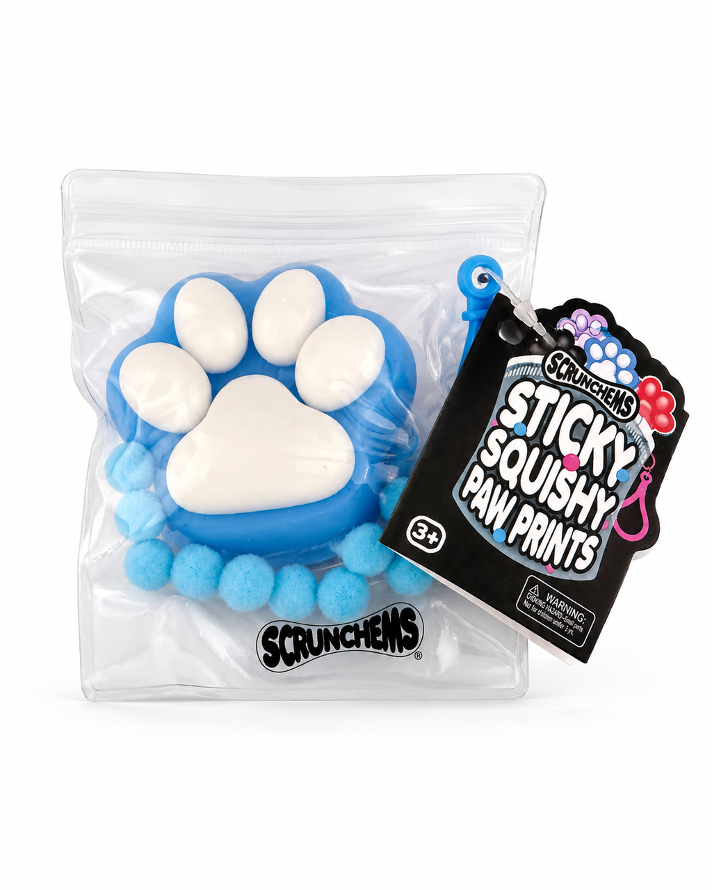 Blue Scrunchems Sticky Squishy Paw Print
