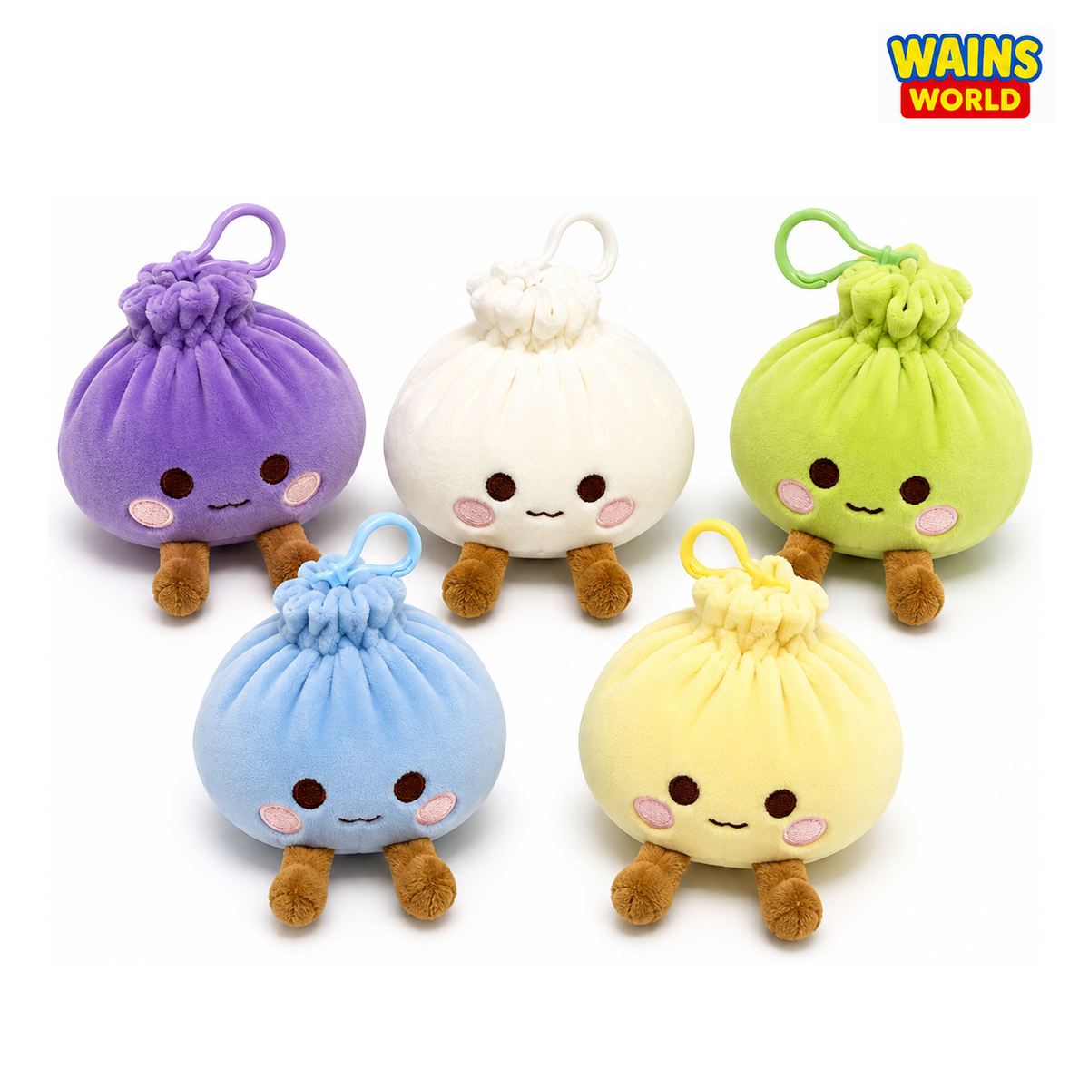 Small Plush Dumpling Bag Clip Teddy - Wains World