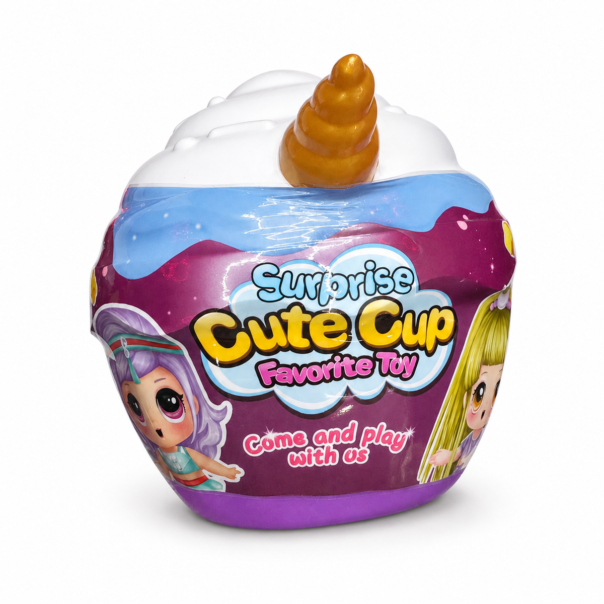 Surprise Cute Cup Unicorn Mystery Toy angled view
