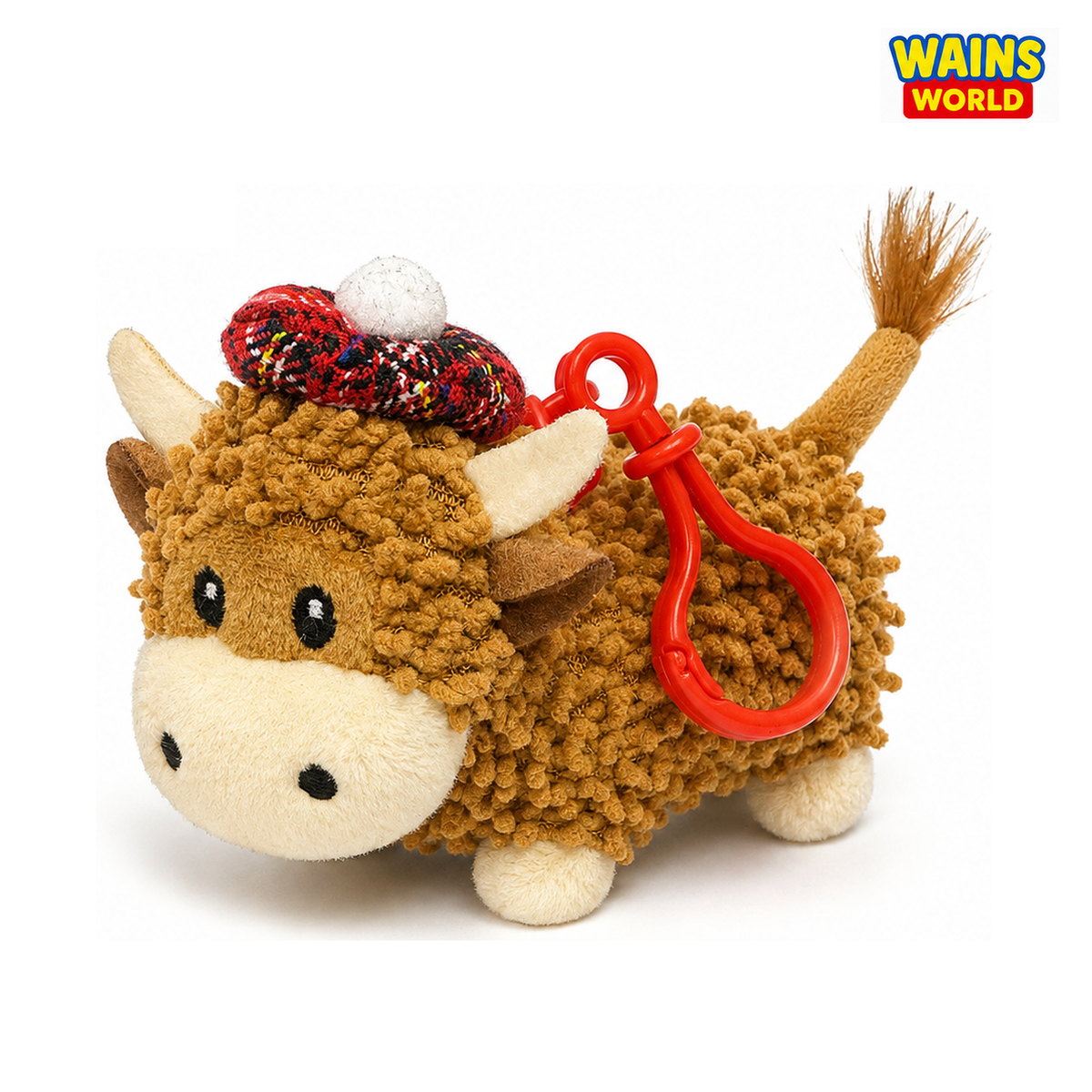 Thistle Highland Cow Plush Bag Clip - Wains World